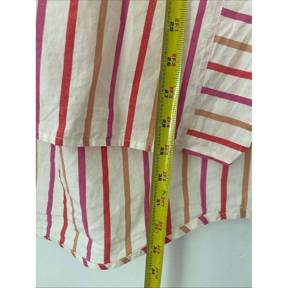 Pilcro Oversized Cream Button down Shirt with Stripes - Picture 12 of 12